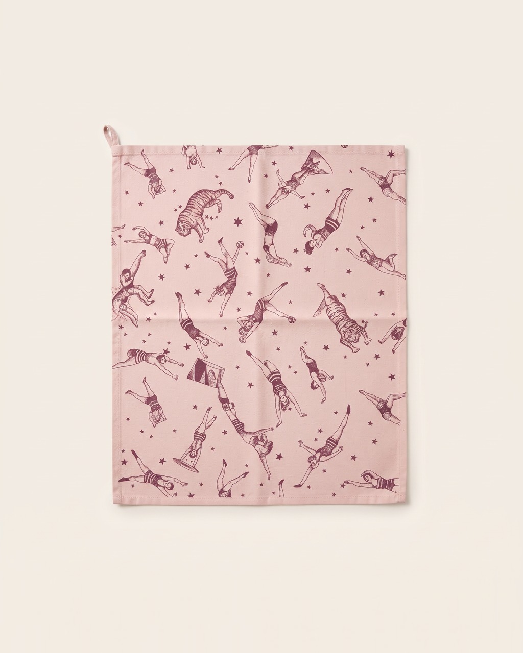 Acrobat Toss Tea Towel in Blush