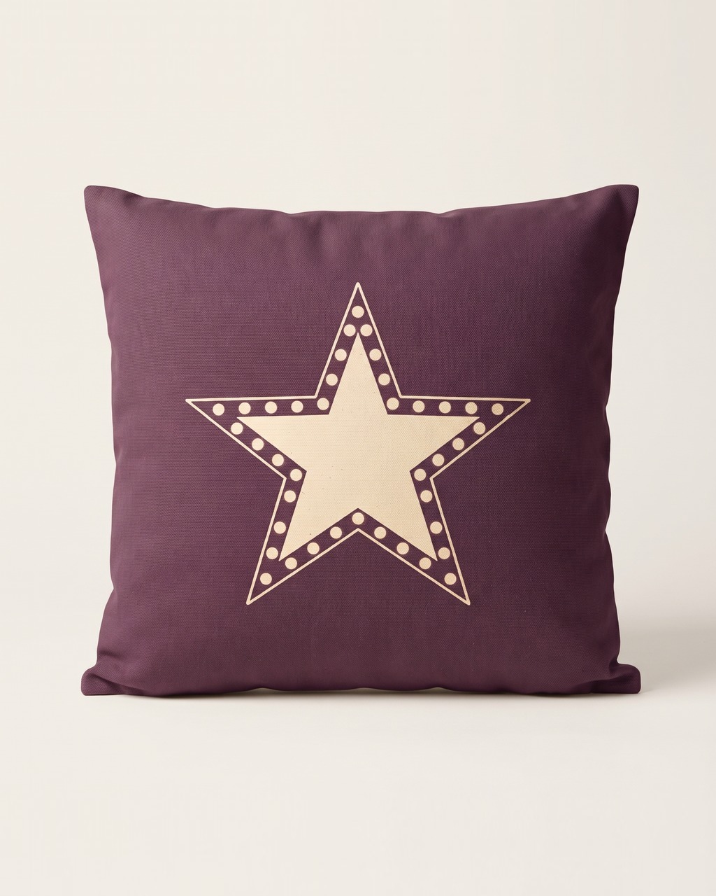 Marquee Star Cushion Cover in Plum